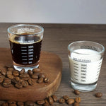 Load image into Gallery viewer, Shot Glasses Measuring cup Liquid Heavy Glass Wine Glass Espresso Shot Glass 26-Incremental Measurement 1 OZ 4 Features 45ML (2 pack-white 30ml)