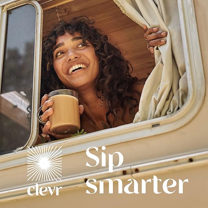 Clevr Blends Milk Frother, Hand Stirrer for Coffee, Matcha, Hot Chocolate, Protein Shake, Latte, Tea, Stainless Steel Rechargeable Handheld Whisk, Fast and Easy Frothing Wand, No Battery Needed