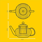 Load image into Gallery viewer, JoyJolt Fluted Glass Teapot Set 34oz, Stovetop Safe Tea Kettle, Borosilicate Clear Kettle with Removable Glass Infuser, Blooming and Loose Leaf Tea Maker and Brewer