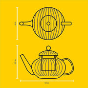 JoyJolt Fluted Glass Teapot Set 34oz, Stovetop Safe Tea Kettle, Borosilicate Clear Kettle with Removable Glass Infuser, Blooming and Loose Leaf Tea Maker and Brewer