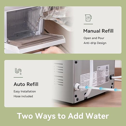 Gevi Nugget Ice Maker Countertop 40lbs/24H, Pebble Ice Machine with Programmable Timer,Self-CleaningChewable Pellet Ice for Home, Kitchen,Office,Gift