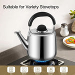Load image into Gallery viewer, Tea Kettle,Whistling Tea kettle for Stove Top,2 QT Stainless Steel Teapot,Induction Tea Kettle Pot for Stovetop (1.9 L,Silver)
