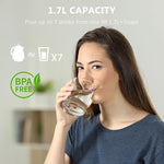 Load image into Gallery viewer, 1.7L Electric Kettles, BPA Free Tea Kettle, Hot Water Boiler Heater, Stainless Steel Teapot, Auto Shut-Off &amp; Boil-Dry Protection, 120V/1500W