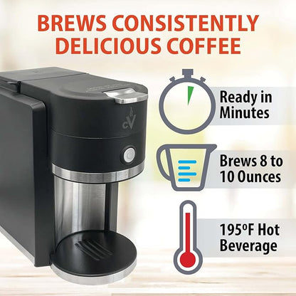 Café Valet Barista Single Serve Coffee Maker, Compatible with K-Cup Coffee Pods, Compact Design