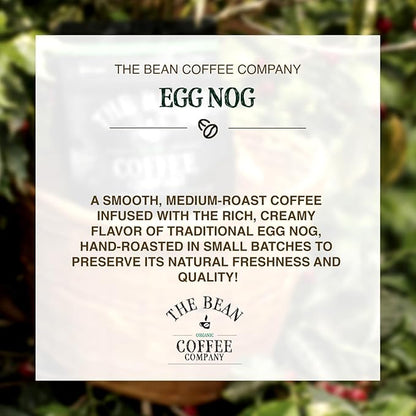 The Bean Organic Coffee Company Egg Nog, Medium Roast, Whole Bean Coffee, 5-Pound Bag