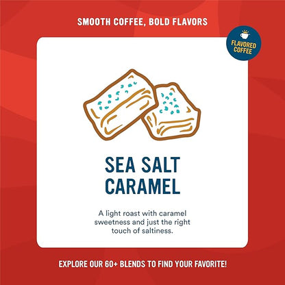 Cameron's Coffee Single Serve Pods, Flavored, Sea Salt Caramel, 12 Count (Pack of 6)