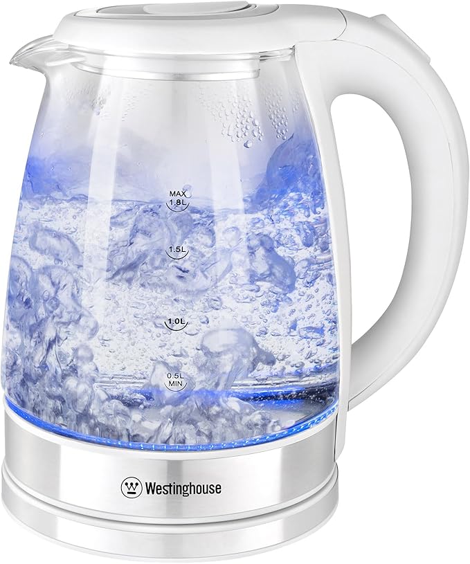 220 Volt Kettle - Cordless - 1.7 Liter - Glass Kettle - Bundle With Dynastar 220 Volts 240 Volts (Not For USE IN USA)
