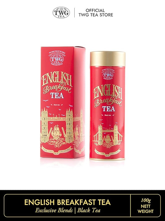 TWG Tea | English Breakfast Tea | Black Tea | Full-Bodied with Floral Undertones | Haute Couture Tin, 110g | Gift Set