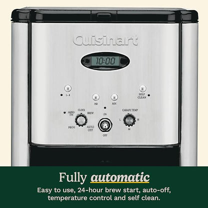 Cuisinart DCC-1200P1 Brew Central 12-Cup Programmable Coffeemaker Coffee Maker, Carafe, Brushed Chrome