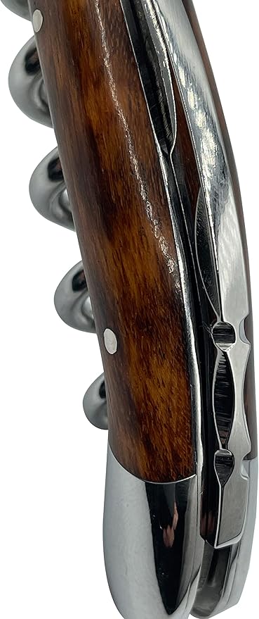 Laguiole En Aubrac Sommelier Waiter's Corkscrew, Amourette Handle, Wine Opener With Foil Cutter & Bottle Opener, Polished Bolster