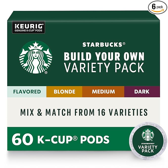 Starbucks Coffee, Keurig K-Cup Pods, Custom Build Your Own Variety Pack, 60 Pods