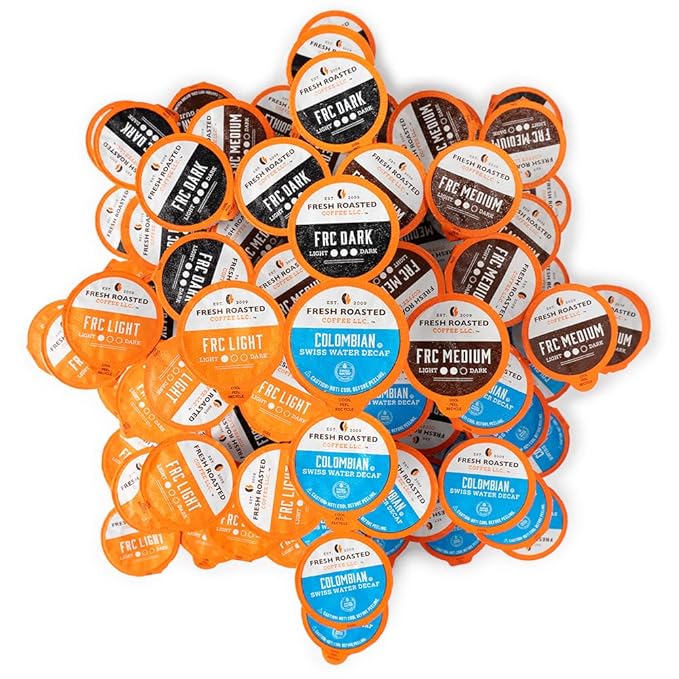 Fresh Roasted Coffee, FRC Classic Variety Pack, Kosher, K-Cup Compatible, 96 Pods