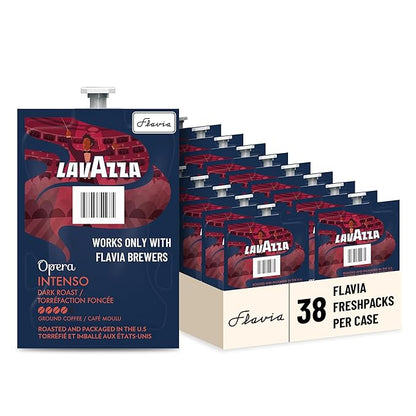 Flavia Lavazza Opera Intenso Coffee Freshpacks works only with Flavia Brewers, Dark Roast (Case of 38)