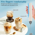 Load image into Gallery viewer, Milk Frother Handheld for Coffee, Electric Whisk 3 Speed Adjustable, Drink Mixer with Stainless 3 Whisks, Rechargeable Hand Frother Wand, for Latte Cappuccino Hot Chocolate Egg Beige