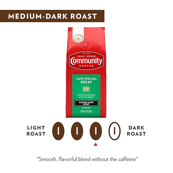 Community Coffee Cafe Special Decaf, Medium-Dark Roast Ground, 20 Ounce (Pack of 1)