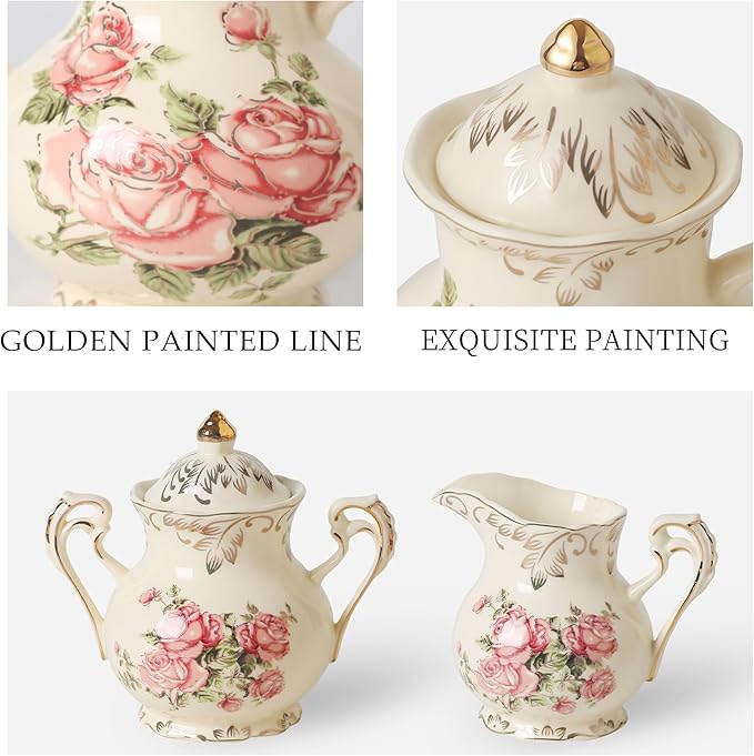 Ceramic Cup Plate&Tea Set (13, Four Persons)