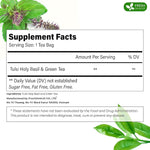 Load image into Gallery viewer, FreshDrinkUS, Premium 30 Tulsi Green Tea Bags, 100% Natural, Blend of Tulsi Holy Basil Leaves, and Green Tea Leaves. Made with Natural Material Tea Bags. No Sugar, Vegan.
