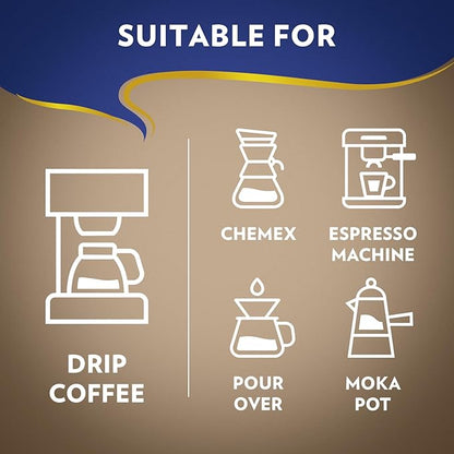 Lavazza Super Crema Ground Coffee, Medium Roast, Arabica and Robusta Blend, 32 oz Bag (Pack of 1)