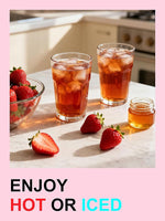 Load image into Gallery viewer, TeeLux Strawberry Black Tea Bags, Blend Premium Black Tea with Natural Strawberry Flavor, Full-bodied &amp; Robust Taste, 100 Count