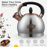 Load image into Gallery viewer, Tea Kettle -2.8 Quart Tea Kettles Stovetop Whistling Teapot Stainless Steel Tea Pots for Stove Top Whistle Tea Pot