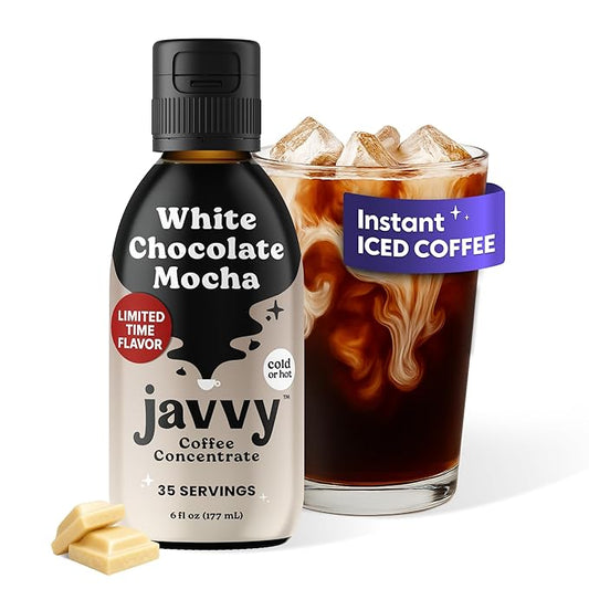 Coffee Concentrate - Limited Release Flavors - Cold Brew Coffee, Perfect for Hot or Iced Instant Coffees, Hot Drinks, Cold Brew Concentrate, 35 Servings - White Chocolate Mocha