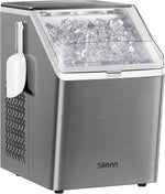 Load image into Gallery viewer, Silonn Ice Makers Countertop, 44lbs Per Day, 2 Ways to Add Water, Auto Self-Cleaning, Stainless Steel Ice Machine for Home Office Bar Party