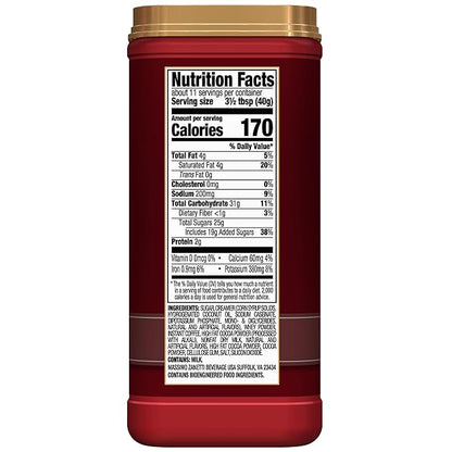 Hills Bros Instant Double Mocha Cappuccino Mix, Easy to Use, Enjoy Coffeehouse Flavor from Home, Frothy, Rich Chocolate, Brown, 16 Oz