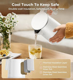 Load image into Gallery viewer, Electric Kettle, 1.0L 1200W Fast Heat with Auto Shut-Off, Boil-Dry Proof, 7 Temperature Control Teapot, Double Wall Stainless Steel Water Boiler Heater, 4H Keep Warm, Cool Touch Coffee Tea Pot, White