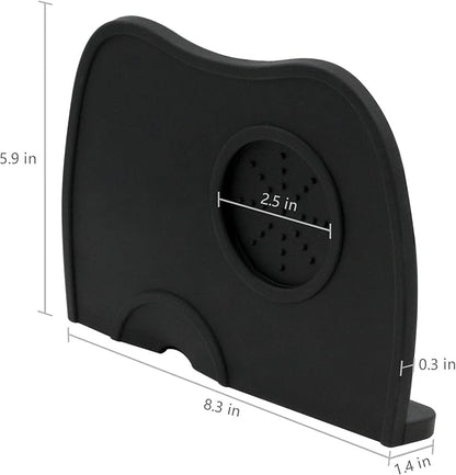 Handook Tamper Mat, Espresso Tamper Mat, 8.3 X 5.9 Inch Coffee Mat, Coffee Tamper Mat for Espresso Machine, Espresso Accessory, Barista Tools, Coffee Tamper Station, Espresso Pad for Counter (Black)
