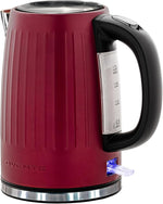 Load image into Gallery viewer, OVENTE Electric Kettle, 1.7L Stainless Steel Fast Boiling Water Heater with 1750W Power, BPA Free &amp; Cordless Body, Auto Shut-Off, Boil-Dry Protection, Indicator Light &amp; Removable Filter, Maroon KS711M