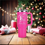 Load image into Gallery viewer, Personalized Tumbler with Pictures Text Name, Custom Double Wall Insulated Tumbler, 20oz Coffee Tumbler with lid and straw, Personalized Birthday Gifts for Women Men Friend Christmas (40oz Engraved)