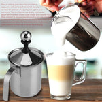 Load image into Gallery viewer, Stainless Steel Hand Foamer,Double-Layer Manual Milk Frother Double Mesh Coffee Cappuccin for Kitchen(400ml)