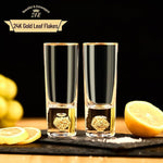 Load image into Gallery viewer, DUJUST Cool Shot Glasses (2oz), Shot Glass Set Decorated with 24K Gold Leaf Flakes, ONE OF A KIND, Cool &amp; Cute Shot Cups, BPA-Free &amp; Lead-Free, Perfect for Décor &amp; Collection, Gift Choices - 6 pcs