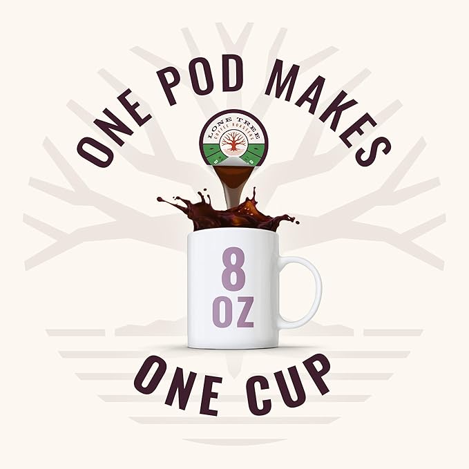 Lone Tree Single-Serve Coffee Pods – Premium 100% Arabica Liquid Concentrate – Smooth & Bold Decaf – 12 Pods – Ready Hot or Iced