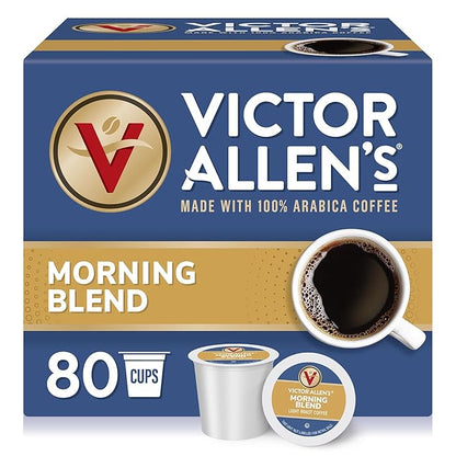 Victor Allen's Coffee Morning Blend, Light Roast, 80 Count, Single Serve Coffee Pods for Keurig K-Cup Brewers