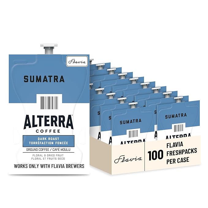 Flavia Alterra Sumatra Freshpacks works only with Flavia Brewers, Dark Roast (Case of 100)