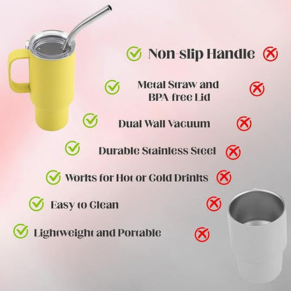 Cute Shot Glasses with Handle 2 oz, Mini Shot Tumbler with Lid and Straw, Kawaii Insulated Tumblers for Espresso Coffee Spirits Cute Stuff Funny Gifts, 10 Pack