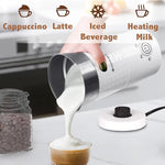 Load image into Gallery viewer, Huogary Electric Milk Frother and Steamer - 4 In 1 Automatic Milk Steamer, 300ml/10.1oz Hot&amp; Cold Foam Maker and Milk Warmer For Latte, Cappuccinos, Macchiato, White