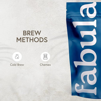 Fabula Coffee Cold Brew Freshly Ground - Organic - Low Acid - Single Origin - Non-GMO - Mold Free - 12 Ounces