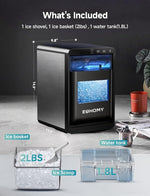 Load image into Gallery viewer, EUHOMY Nugget Ice Maker Countertop, 40Lbs/24H Pebble Ice Maker Machine, Self-Cleaning Countertop Sonic Ice Makers with Ice Scoop&amp;Basket, Pellet Ice Maker Machine for Home/Kitchen/Office