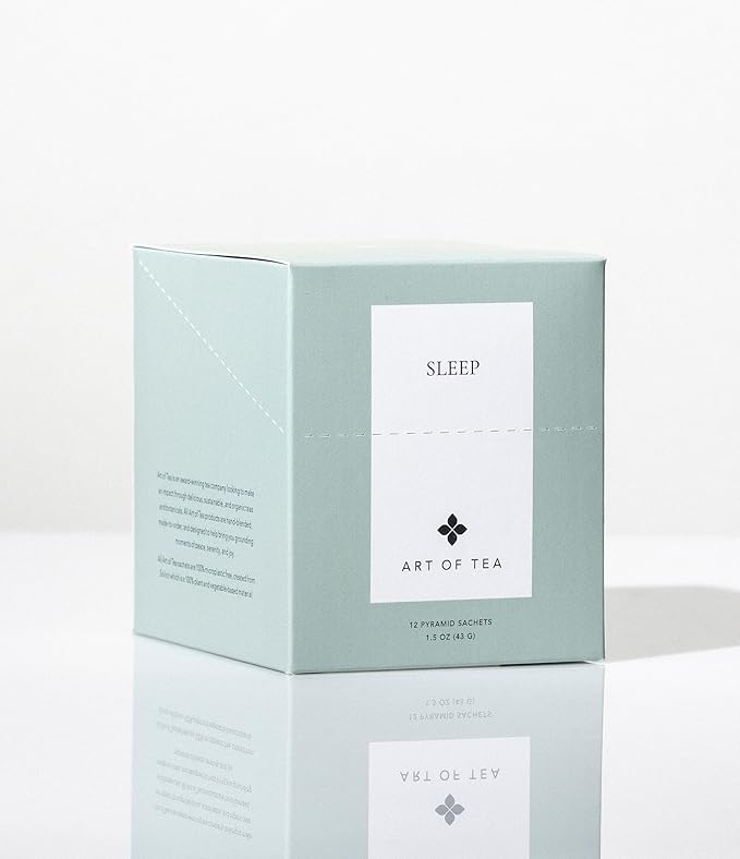 Art of Tea | Organic Sleep Tea (Chamomile Tea with Valerian and Spearmint) | 12 Count | Relaxtion and Sleepy Time tea