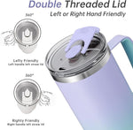 Load image into Gallery viewer, COKTIK 40 oz Tumbler With Handle and Straw Lid, Vacuum Insulated Travel Coffee Mug Stainless Steel Insulated Cup for Beverages, Leak-proof, Cupholder Friendly (Sweet Candy)