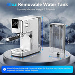 Load image into Gallery viewer, Espresso Machine 20 Bar,Touch Screen Espresso Maker with Steam Milk Frother,Stainless Steel Coffee Machine for Cappuccino Latte Americano Cold Brew,1350W Fast Heat Up System,Silver