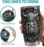 Load image into Gallery viewer, Viking Cup Tumbler 20oz Viking Gifts for Men Vikings Stainless Steel Insulated Tumblers Coffee Travel Mug Gift for Birthday Christmas