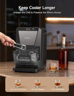Load image into Gallery viewer, HiCOZY B1 Clear Ice Ball Maker Countertop,Sphere Ice Maker with IcyGem Technology,2 Ice Balls in 60Mins,40 pcs/Day, Self-Cleaning Ice Machine with Ice Tong for Cocktails, Whiskey &amp; Bourbon