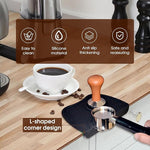 Load image into Gallery viewer, 6.3 inch Large Espresso Knock Box Silicone coffee Tamper Mat Espresso Machine Accessories Set of 2 with Removable Knock Bar and Anti-Slip Base for Home Office Barista Tools for Bar Shop