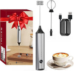 Load image into Gallery viewer, Milk Frother Wand for Coffee with 3-Speed,Stainless Steels Hand Frother Rechargeable,Electric Whisk with 2 Heads for Mixing Drinks Like Latte, Cappuccino, Hot Chocolate, Egg,Sliver