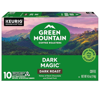 Green Mountain Coffee Roasters Dark Magic, Keurig Single Serve K-Cup Pods, Dark Roast Coffee, 60 Count, (6 Packs of 10)