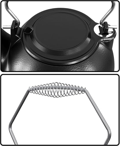 Fire Beauty Humidifying Iron Kettle，Stove Humidifier，Wood Stove Kettle，Cast Iron，Chrome handle