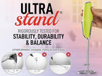 Load image into Gallery viewer, PRO MILK FROTHER WAND - ULTRA HIGH SPEED HANDHELD FROTHER - UPGRADED STAND - Powerful Handheld Mixer with Infinite Uses - Super Instant Electric Foam Maker with Stainless Steel Whisk (Lime Green)